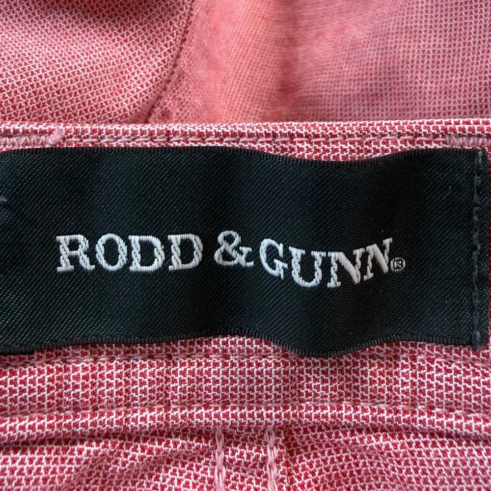 Rodd & Gunn Mens Original Fit‎ Chino Shorts Salmon Pink Size 35 Textured Cotton
